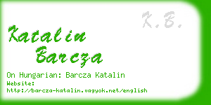 katalin barcza business card